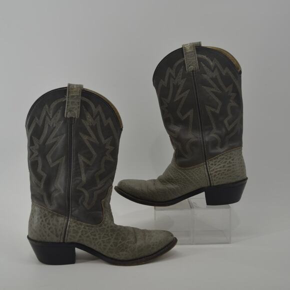 Vintage Stuart McGuire Gray Western Cowboy Boots Size 10 - Picture 6 of 14